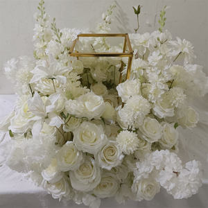 GreenLife - Decoración de Hojas Artificiales Verdes y Flores Blancas para Candelabros, Centro de Mesa para Bodas - Product Image 6