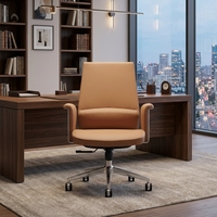 Chaises de bureau exécutives pivotantes modernes confortables de haute qualité en cuir véritable sur mesure