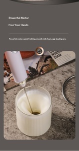 Espumador de Leche Portátil USB, Batidor Manual para Café, Mezclador de Espuma Recargable, Espumador de Leche para Cocina - Product Image 3