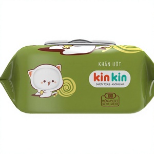 Toallitas Húmedas para Bebé KinKin OEM, 30 Piezas, Hipoalergénicas, Suaves, No Tejidas, con Alto Contenido de Rayón, Esterilizadas, Sin Abrillantador Óptico, de Vietnam - Product Image 1