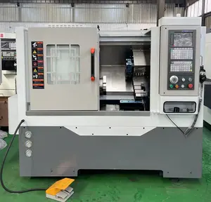 Torno CNC de cama inclinada Torno CNC TCK40 alimentador de barra Máquina de torno CNC de eje C