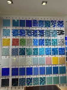 Mosaico de Vidrio Azul para Baño, Resistente al Agua y a la Humedad, Directo de Fábrica, para Piscina - Product Image 2