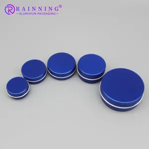 10g 15g 25g 30g 60g Lipbalm Amostra De Lata De Cera De Perfume Sólida Pequenos Recipientes De Alumínio Em Massa Azul Frasco De Alumínio Latas com Tampas