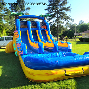 Tobogán Acuático Inflable Comercial de Palmera para Niños, Tobogán Acuático Inflable de PVC con Temática de Playa, Toboganes Inflables para Fiestas - Product Image 2