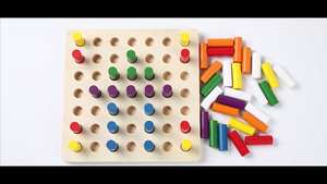 モンテッソーリ色指つかみボード感覚木材挿入ボードとスティック子供の知能開発実践的な脳 - Product Image 4