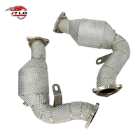 Tuyau de descente d'échappement de bouclier thermique d'acier inoxydable à haut débit pour Audi S5 B8 B8.5 8T série 2012 3.0L Quattro