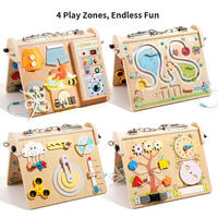 Tablero Sensorial de Madera Montessori, Juguete Educativo Ecológico para Actividades de Juego, Regalo para Niños Pequeños de 5 a 7 Años
