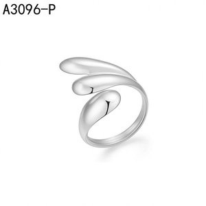 Anillo de moda Amy Amy A3096, diseño de alas de acero inoxidable, estilo moderno para mujer, uso diario, regalo, joyería - Product Image 1