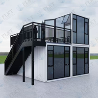 Maison conteneur préfabriquée FLKT, pré-câblée, avec éclairage LED, modulaire, pour habitation ou bureau