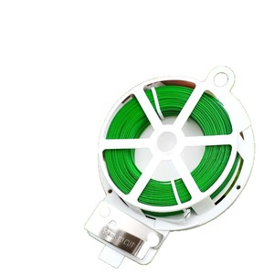 Gardening Cable Ties With Built In <b>Cutter</b> Plastic Coated Iron Wire For Plant Binding And Fixing Diy Use - Product Image 1
