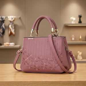 Pochette de luxe pour femme en cuir véritable de marque internationale BS, avec fermeture éclair, imperméable, durable, légère, capacité 3L+ - Product Image 3