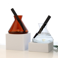 Aromathérapie conique vide maison vitrail diffuseur bouteille pas de bâton de canne à feu bouteille de parfum bouteille d'huile d'essence