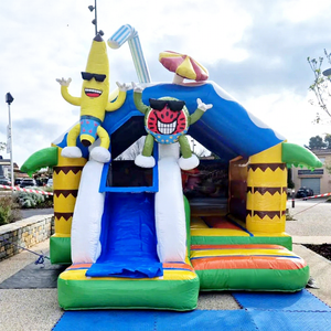 บ้านลมสำหรับเด็กเกรดเชิงพาณิชย์สำหรับจัดงานปาร์ตี้กลางแจ้ง พร้อมสไลเดอร์ รุ่นฮาวาย - Product Image 1