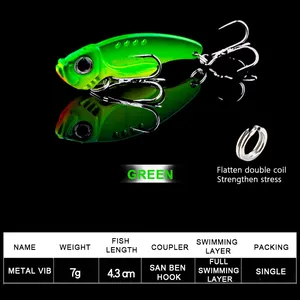 Wholesale Vibrating Lipless Crankbait Tungsten Ice Fishing Jigs Metal Vib Fishing Lures For Bass Casting Vibe Fish Lures