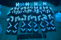 Costume de robot lumineux David Guetta, costume de danseur LED populaire, costume Tron pour boîte de nuit