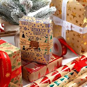 Disposable <b>Wrapping</b> <b>Paper</b> <b>Rolls</b> Christmas Packaging Design Brief - Product Image 4