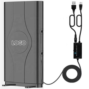 Antenne TV intelligente intérieure VHF DVB-T prenant en charge la 4K 1080p, antenne HDTV intérieure 100-200 miles avec amplificateur - Product Image 1