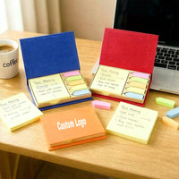 Kit de notes autocollantes personnalisées de haute qualité, blocs-notes autocollants colorés avec étui rigide pour cadeaux promotionnels d'entreprise