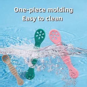 Cucharas de Silicona con Diseño Sólido para Bebés, con Barrera Anti-Asfixia, Utensilios para Bebés y Niños Pequeños - Product Image 3
