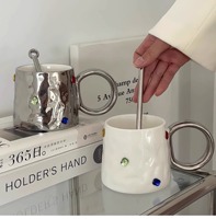 Harmony 2024 vente en gros Ins Style tasse personnalisée irrégulière avec poignée Sublimation tasse à café thermique en céramique