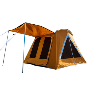 Luxury Foldable Camping <b>Tent</b> House Spring Outdoor Picnics TC Cotton Canvas Large Family Glamping Ridge <b>Tent</b> - Product Image 3