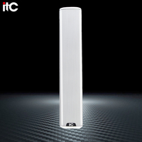 Enceinte colonne professionnelle extérieure étanche et ignifuge, classe UL94V-0, 100W, son surround, en aluminium