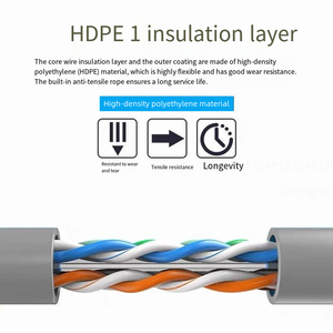 สายเคเบิลเครือข่าย DENIXI Cat6 <span class=keywords><strong>UTP</strong></span>/FTP CCA แบบมีฉนวนป้องกัน 8 แกน สายแข็ง 23/24AWG สำหรับใช้งานภายในอาคาร รองรับความเร็วสูง 10G สำหรับบ้าน/สำนักงาน/ร้านอินเทอร์เน็ต - Product Image 3