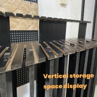 Présentoir en bois moderne sur mesure, support pour salle d'exposition, avec carrelage mural sur pied, panneau de carreaux de céramique, de marbre, de mosaïque, de pierre