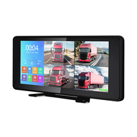 Moniteur DVR vidéo MP5 tactile Bluetooth USB IPoster 10,36 pouces pour caméras avant et arrière 1080P à 360°, dashcam 4 canaux pour camion