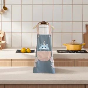 Customised waterproof Women's Chef Apron with Barber Salon Kitchen Waitress Logo for Restaurant and Cafe Workers with hand towel