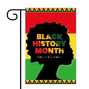 사용자 정의 흑인 역사 달 정원 깃발 아프리카 계 미국인 2 월 휴일 블랙 프라이드 6 월 로고, 야외 장식에 사용