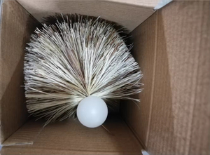 Brosse de nettoyage pour poêle à granulés de qualité bricolage personnalisable Brosse à poils de 2.5 ''à 5'' avec support OEM pour le nettoyage des tuyaux de cheminée - Product Image 5