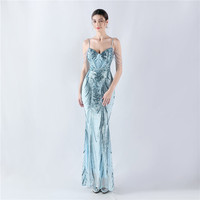 33012 # nouvelle robe de soirée en arête de poisson gilet taille façonnage positionnement fleur perles cristal décoration robe formelle
