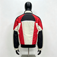Blouson de course rétro pour homme, coupe-vent colorblock, col montant, fermeture éclair, streetwear, nylon léger, logo personnalisé OEM 180 g/m²