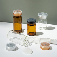 Vente en gros d'ampoules en verre ambré transparent vides de 2ml 3ml 5ml 6ml 7ml 8ml 10ml flacons pour injection bouchon d'étanchéité pour sérum de soin de la peau