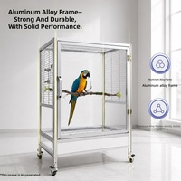 Cage à oiseaux en alliage d'aluminium, robuste et durable avec d'excellentes performances, adaptée aux perroquets et aux pigeons