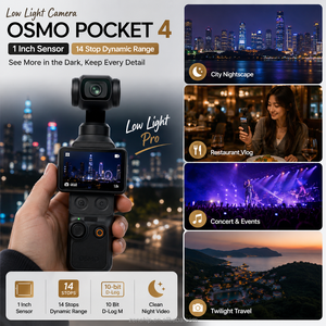 Cámara Osmo Pocket 4 para Baja Iluminación, Sensor de 1 Pulgada, Rango Dinámico de 14 Stops, para Viajes Nocturnos, Filmación de Eventos, Creadores de Contenido - Product Image 1