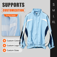 Veste bomber coupe-vent en nylon tissé décontractée pour homme avec logo personnalisé ODM, capuche et fermeture éclair imprimée