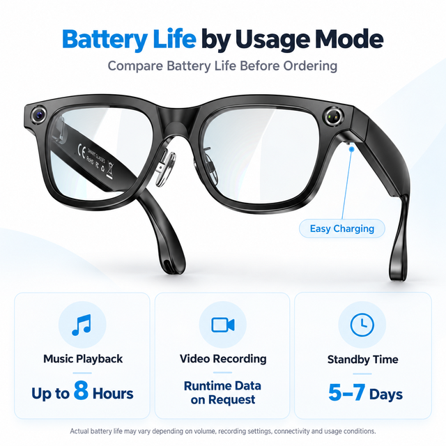 New Smart Glasses 13MP 2K HD Video Camera Sunglasses Wi-Fi Transfer Audio Record AI Assistant IP66 Waterproof App Control