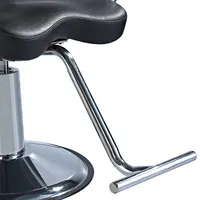 Chaise de barbier hydraulique inclinable, équipement de barbier, meubles, coupe de cheveux noire, beauté vintage, Salon de coiffure, à vendre