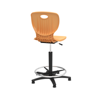 Chaise mobile en plastique au design moderne avec pieds en métal Mobilier de bureau pour l'école Chaise pivotante