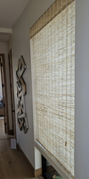 Stores romains tissés en jute naturelle sur mesure, stores écologiques pour salon et décoration intérieure