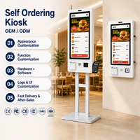 Kiosco de Autoservicio de 21.5 Pulgadas con Soporte de Piso y Montaje en Pared, Impresora, Terminal de Pago NFC, Solución Integral OEM ODM, CE FCC ISO9001