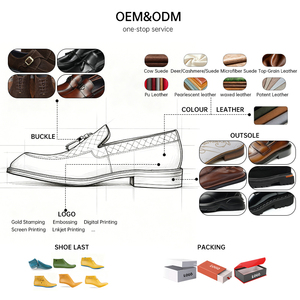 OEM/ODM Manufacturer Custom Design British-Style Tassel Loafers Woven-Embossed Comfort Pointed Casual Groom's Attire Slip-On - Product Image 2