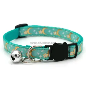 Wholesale Customized Multicolor New Adjustable Nylon Custom Cat Dog Collars With Bell - Product Image 5