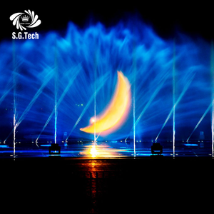 2025 pantalla de agua multicolor flotante grande para exteriores personalizada DMX película láser cortina fuente proyección corona de agua - Product Image 6