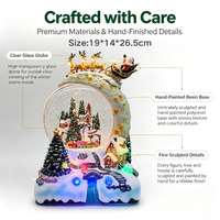 Lanterne musicale de Noël en gros, lanterne à eau LED animée, globe à neige avec train de Noël, décoration de vacances pour la maison et l'intérieur