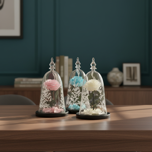 Regalos de San Valentín Lovebay, Flores Preservadas de Tacto Real, Flores Eternas de Larga Duración, Rosa Preservada en Cúpula de Cristal - Product Image 1