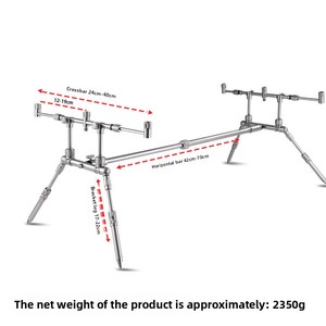 Support de canne à pêche pliable rapide à trois têtes de style européen en acier inoxydable 304 Coolno RP816 pour la pêche transfrontalière - Product Image 2