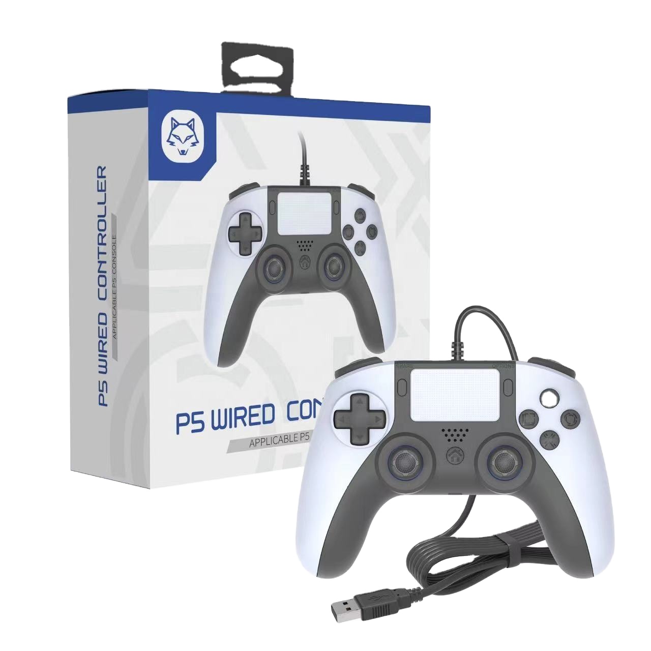 2025 New Wired Controller for PS5 - Double Vibration Motor